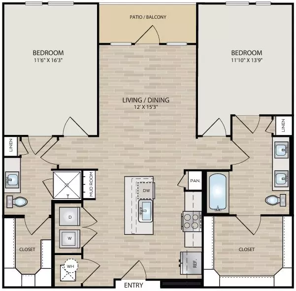 Unit 363 445 floor plan