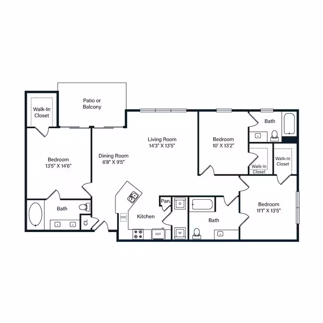 Unit 2418 6318 floor plan