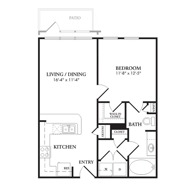 1 Bed • 1 Bath 1339 floor plan