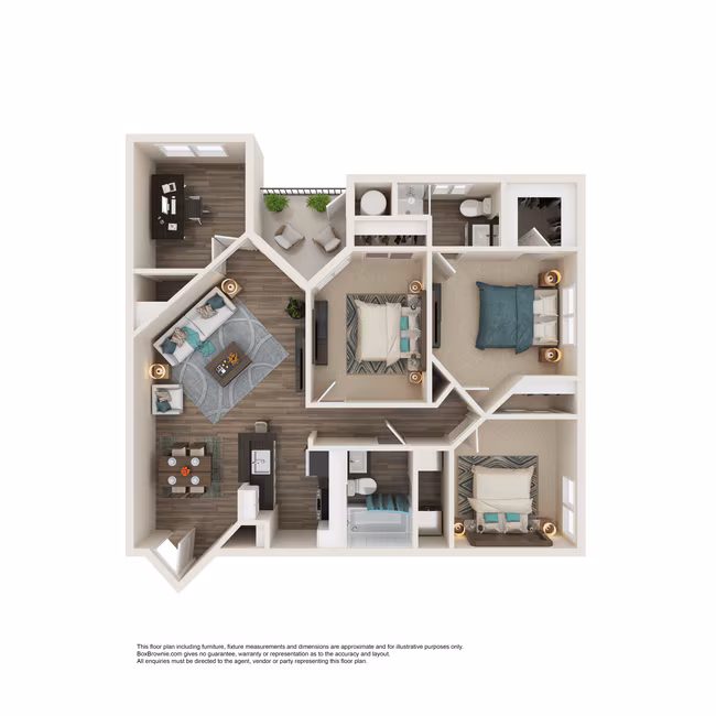 4 Beds • 2 Bath M2107 floor plan