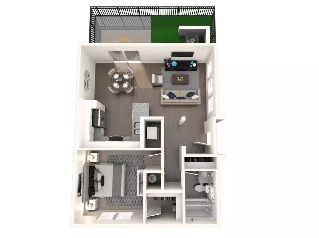 1 Bed • 1 Bath 57 floor plan