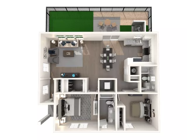 2 Beds • 2 Bath 146 floor plan