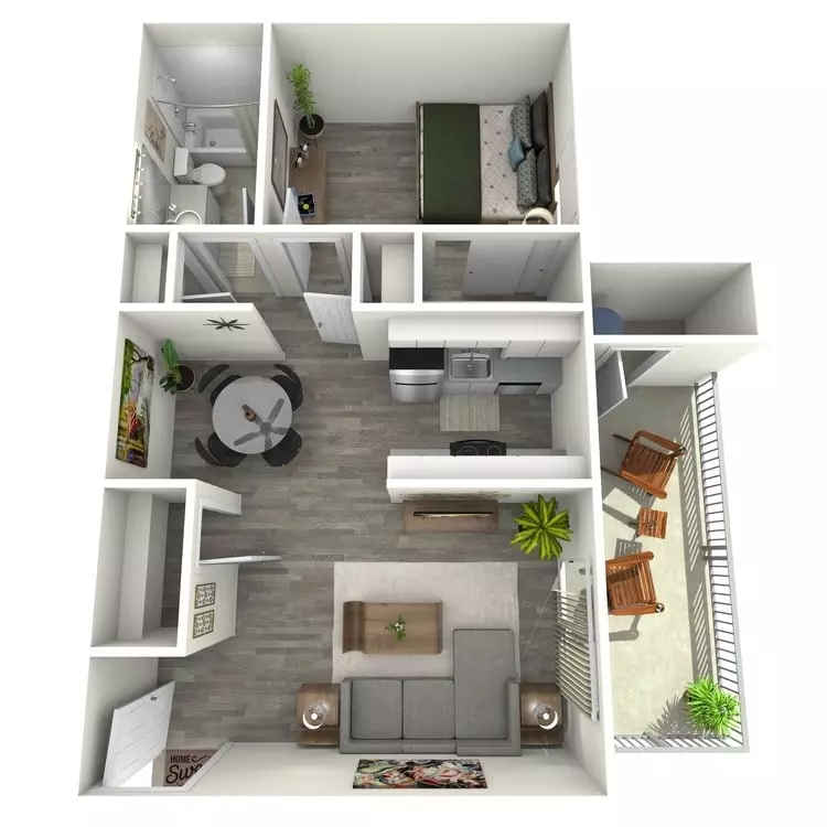 Unit E1179 W1181 floor plan