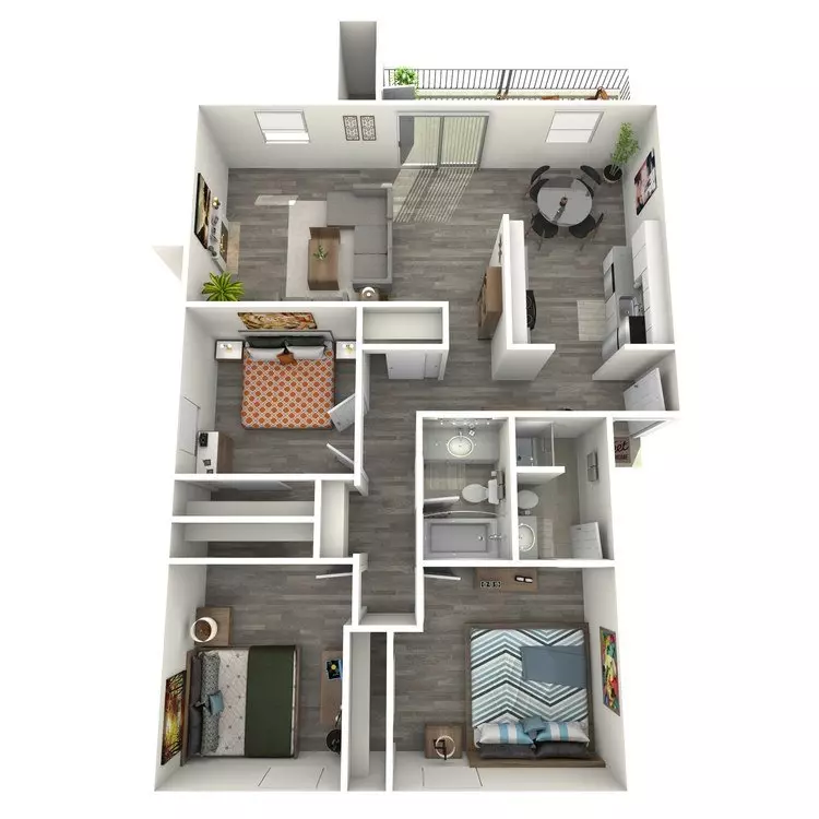 Unit E2060 E1059 floor plan