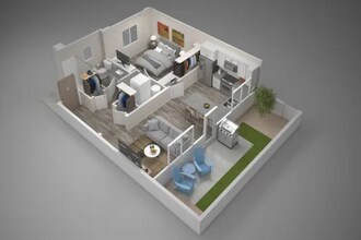 1 Bed • 1 Bath 008 floor plan