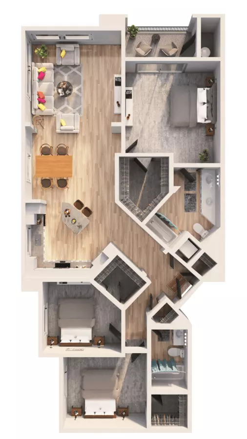 3x2A 2047 floor plan