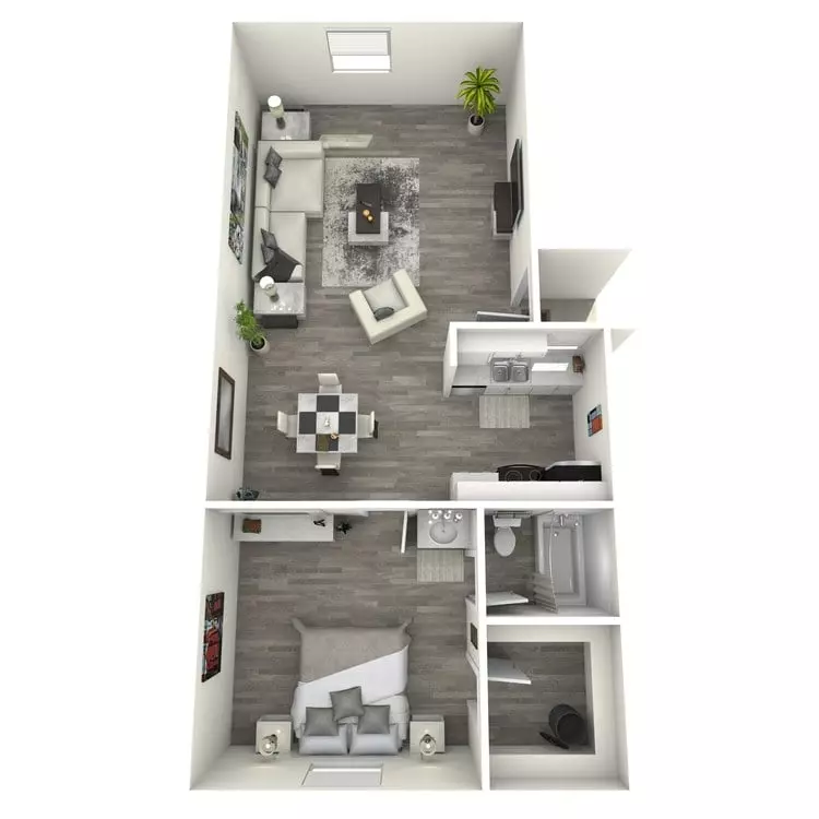 1 Bed • 1 Bath 127 floor plan