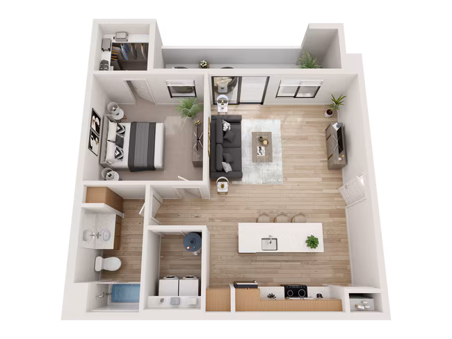 1 Bed • 1 Bath 3089 floor plan