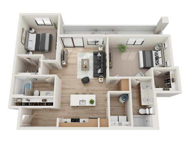 2 Beds • 2 Bath 3003 floor plan