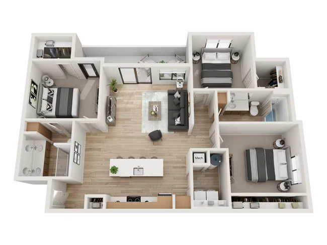 Unit 2076 J-2074 floor plan