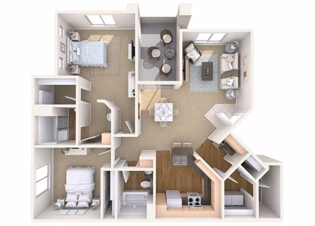 2 Beds • 2 Bath 346 floor plan
