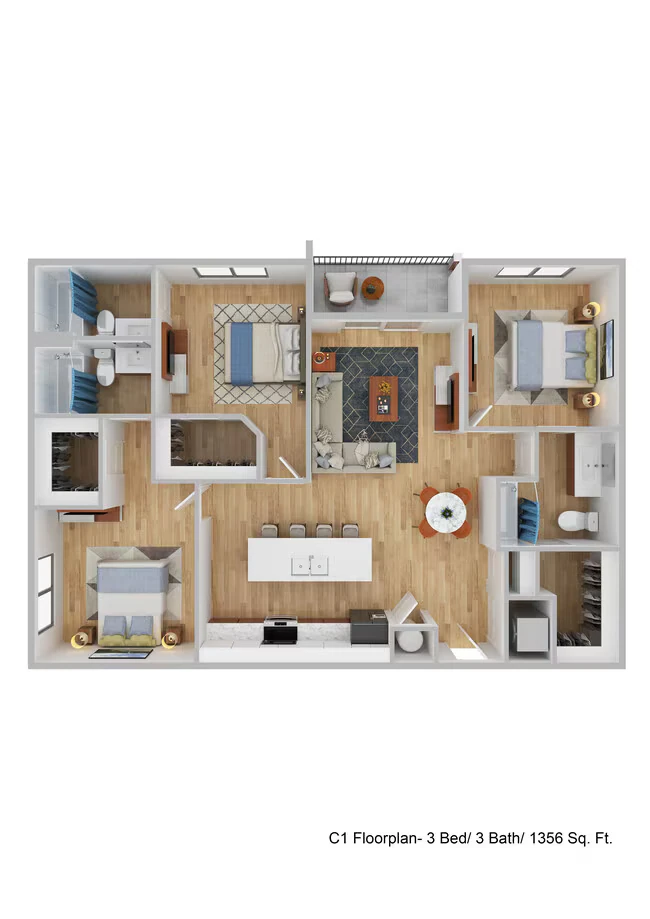 3 Beds • 3 Bath 4005 floor plan