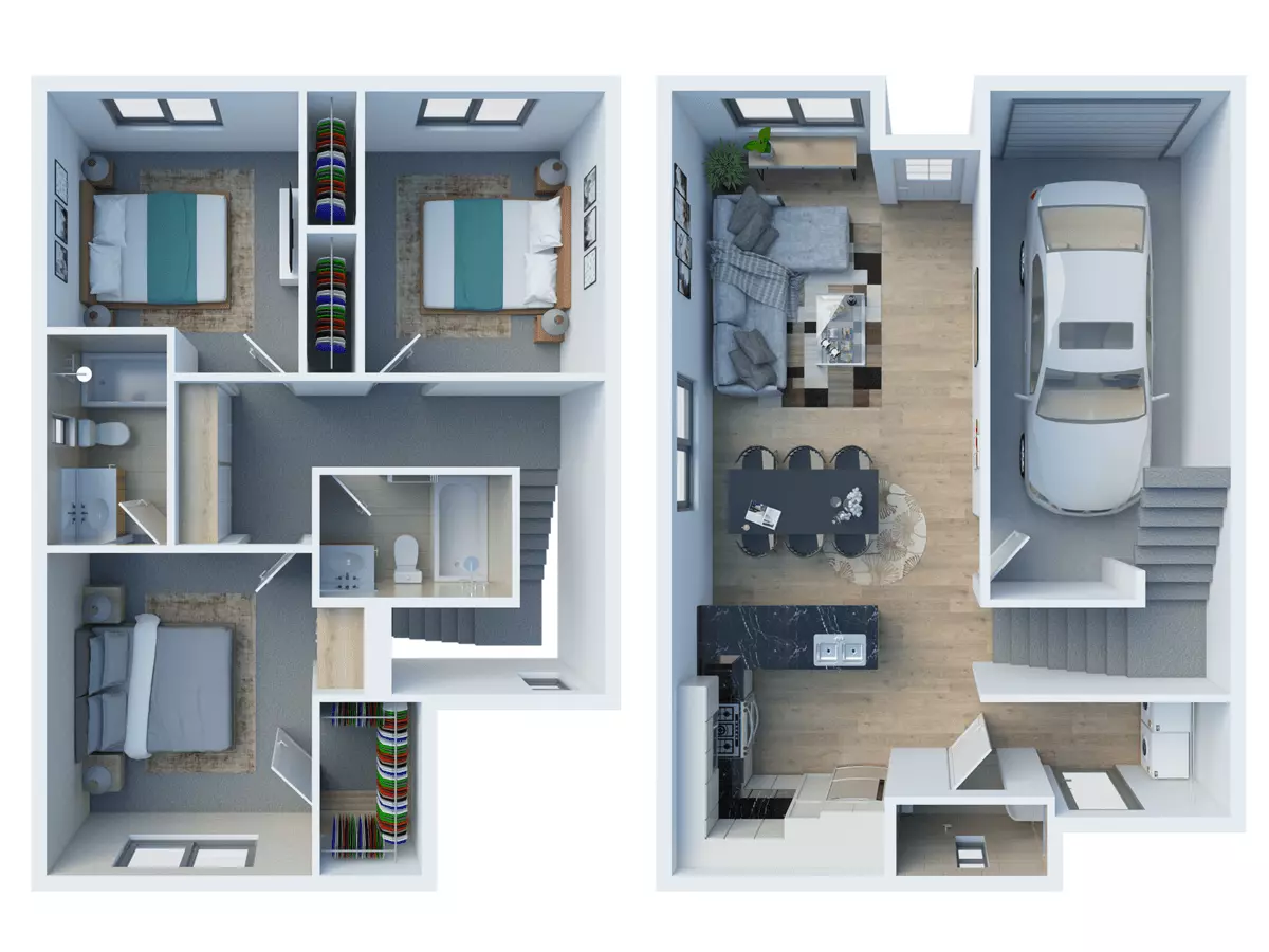 3 Beds • 2 Bath WAIT3X2 floor plan