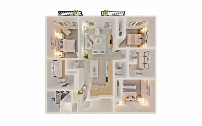 3 Beds • 3 Bath 1018 floor plan