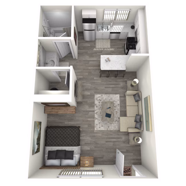 Studio • 1 Bath 2M204 floor plan
