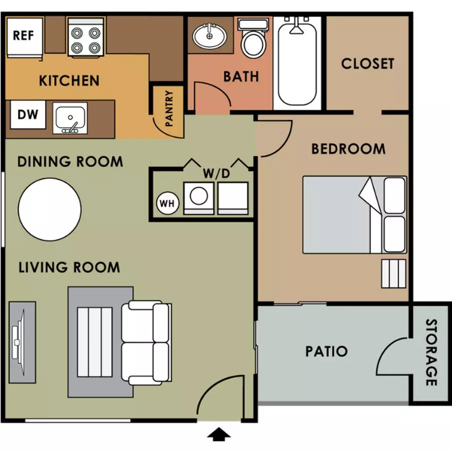 1x1R 117 floor plan