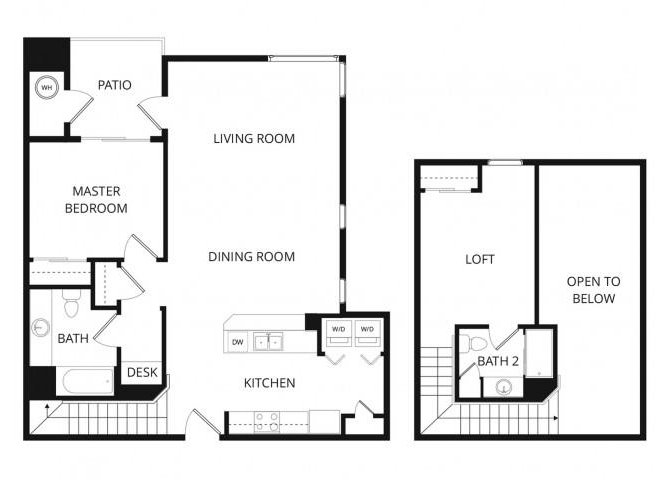 1 Bed • 2 Bath C410 floor plan