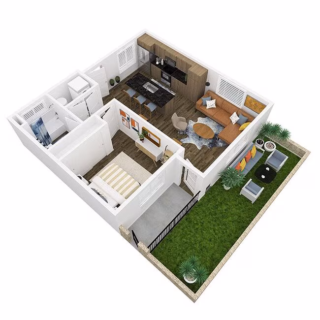 1 Bed • 1 Bath 1060 floor plan