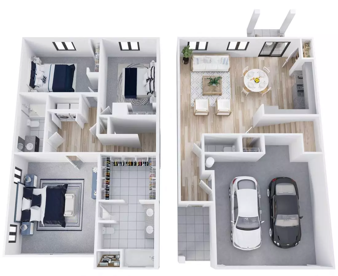 3 Beds • 2 Bath 56 floor plan