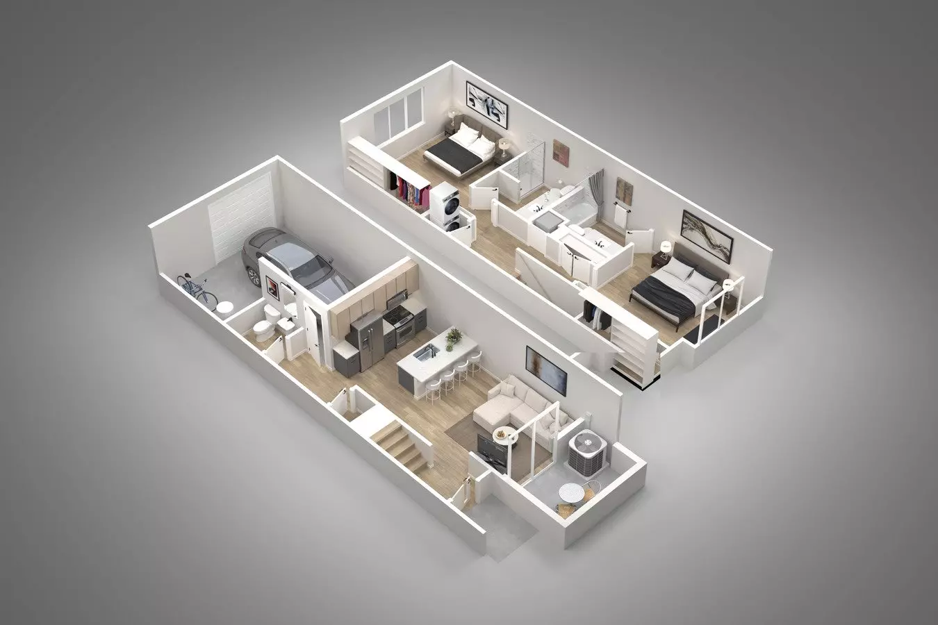 2 Beds • 2 Bath W4 floor plan