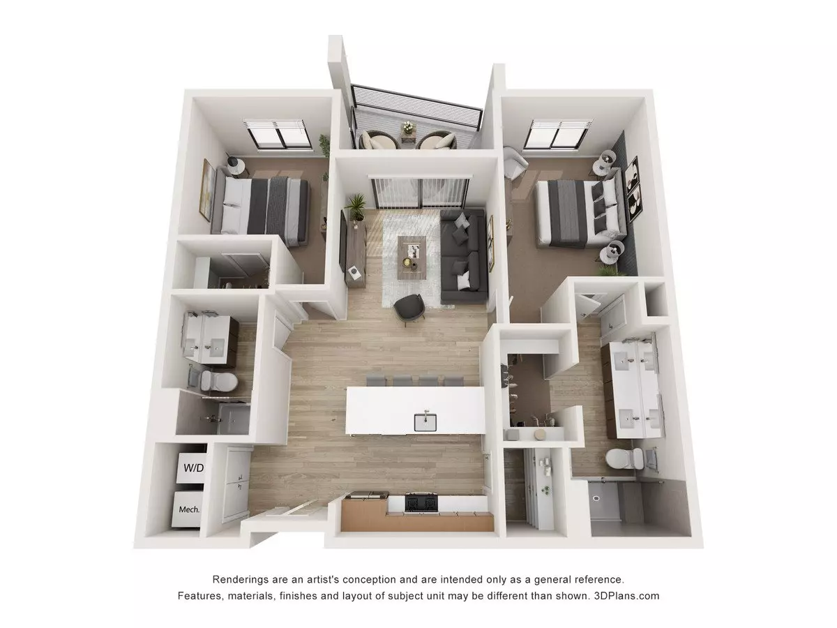 2x2 B2 306 floor plan