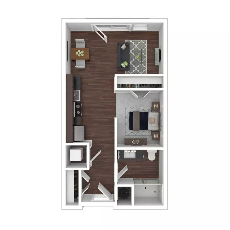 Studio • 1 Bath 1226 floor plan