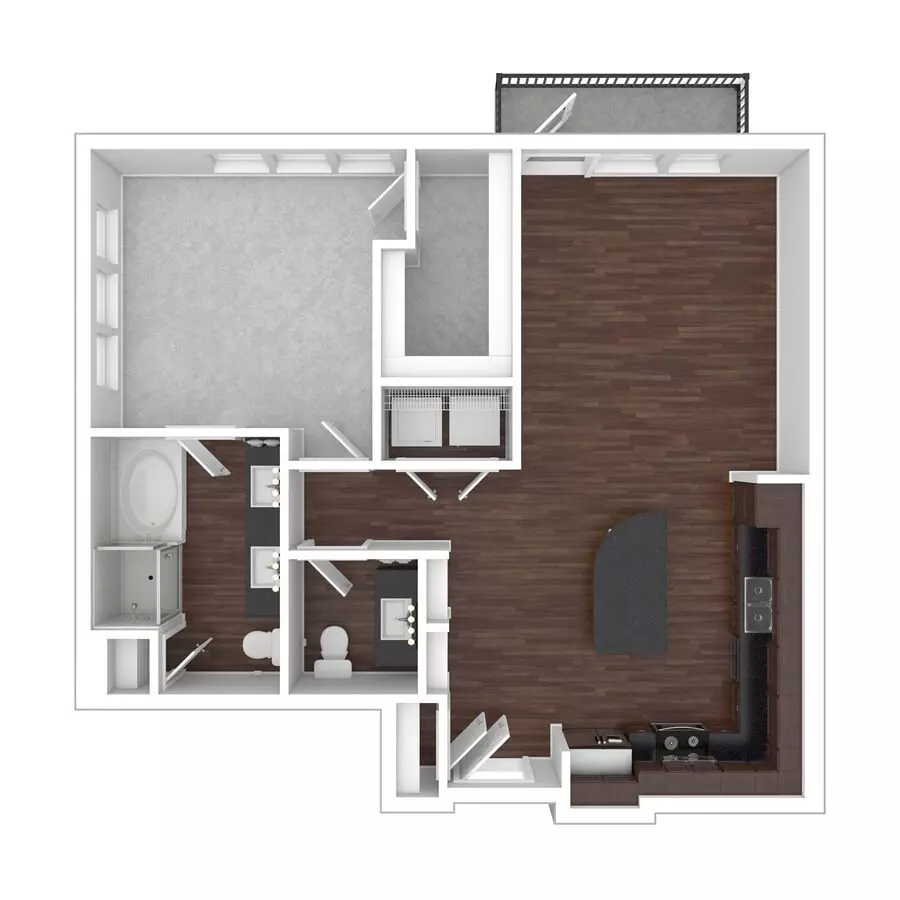 1 Bed • 1 Bath 2315 floor plan
