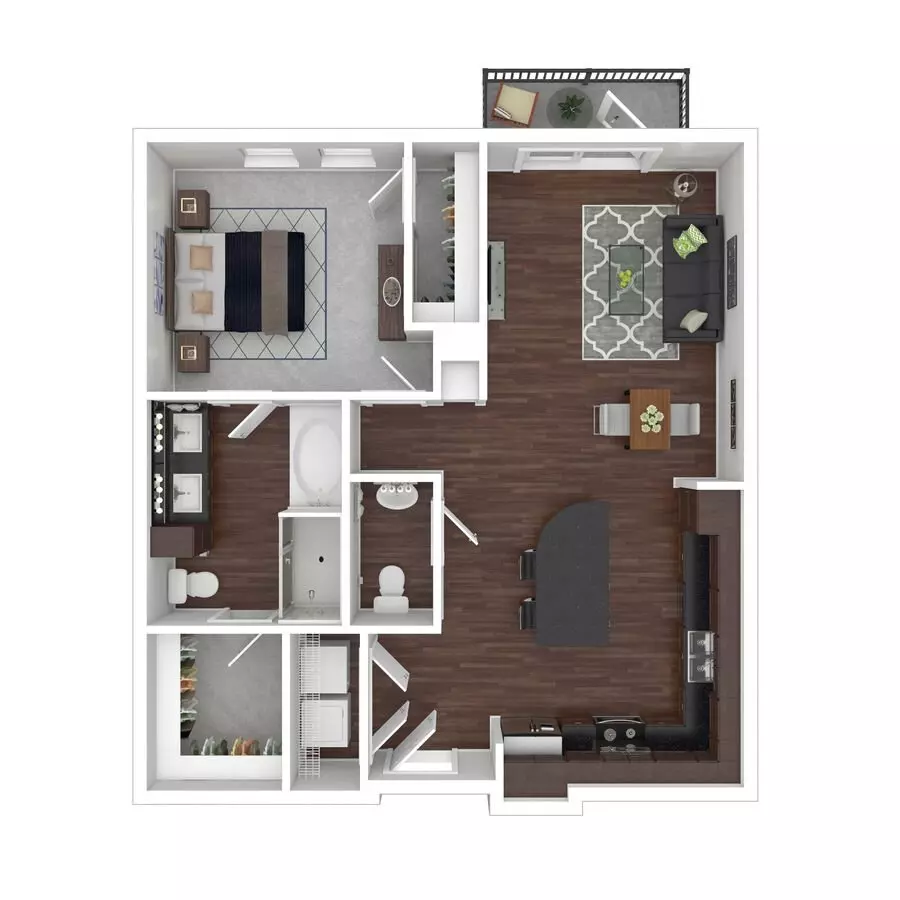 1 Bed • 1 Bath 1134 floor plan