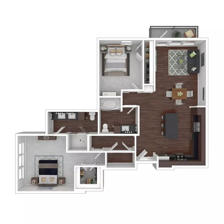 2 Beds • 2 Bath 2418 floor plan