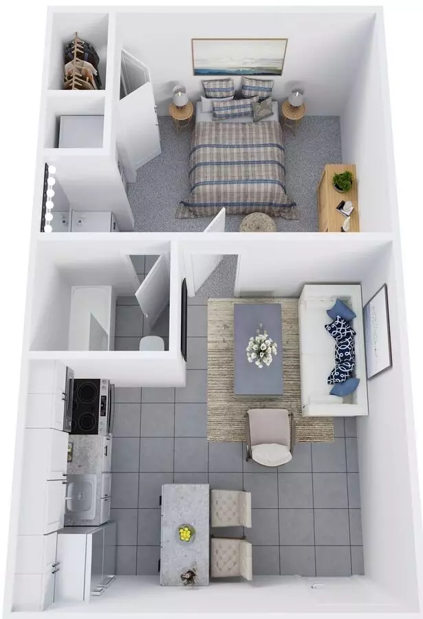 1 Bed • 1 Bath 221 floor plan