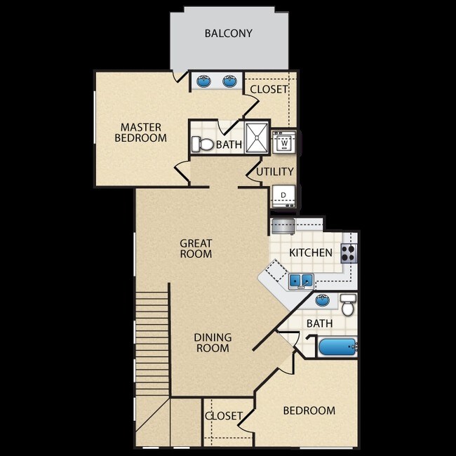 2 Beds • 2 Bath 2066 floor plan
