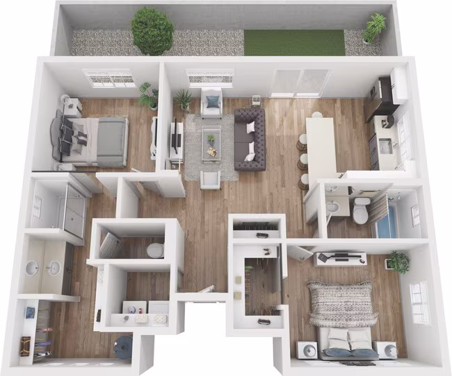 2 Beds • 2 Bath 003 floor plan