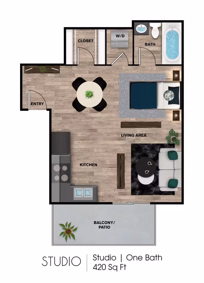Studio 3214 floor plan