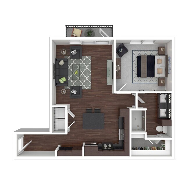 1 Bed • 1 Bath 1203 floor plan