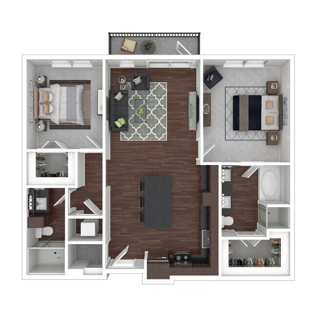2 Beds • 2 Bath 1331 floor plan