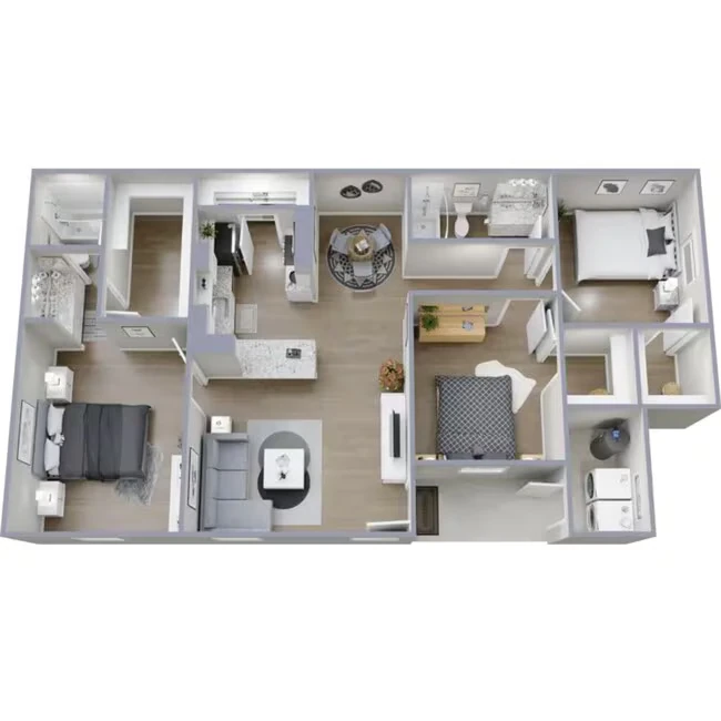 3 Beds • 2 Bath 2128 floor plan