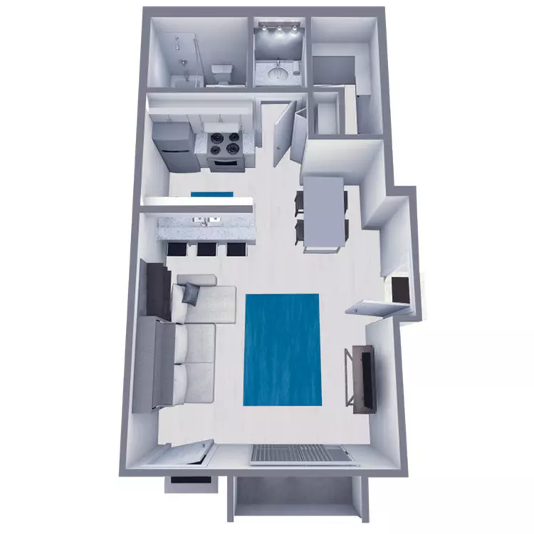 Studio • 1 Bath 1068 floor plan