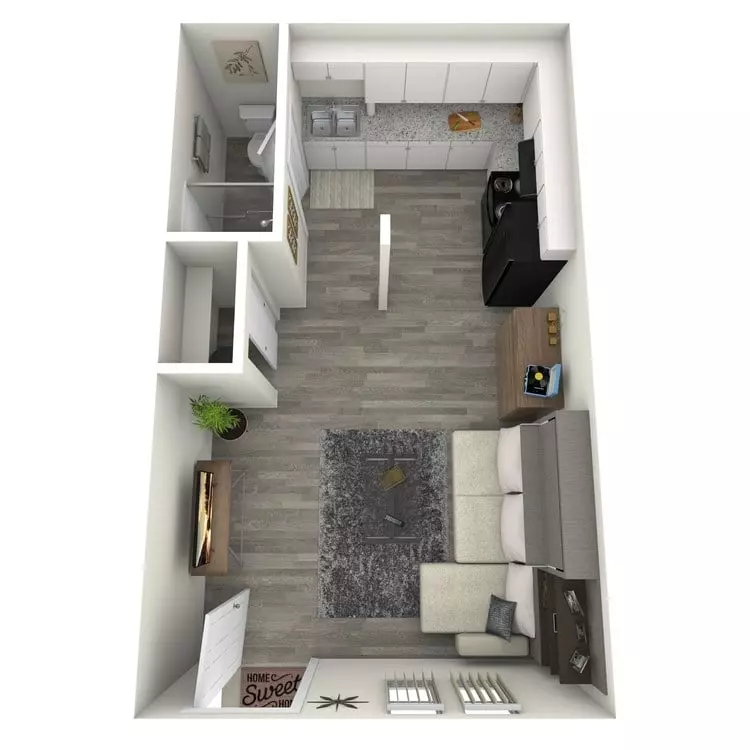 Studio • 1 Bath 208 floor plan