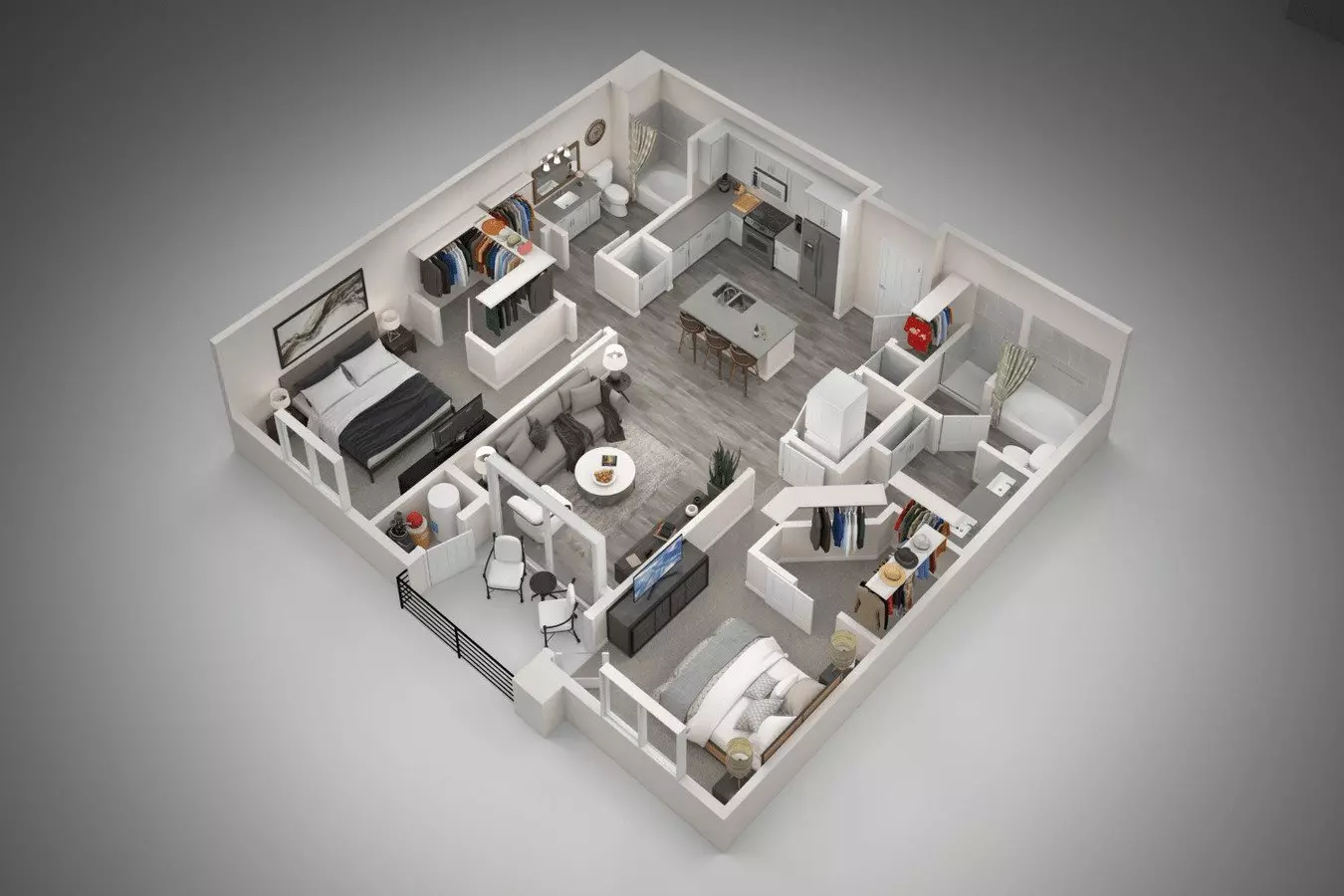 2 Beds • 2 Bath 4422 floor plan