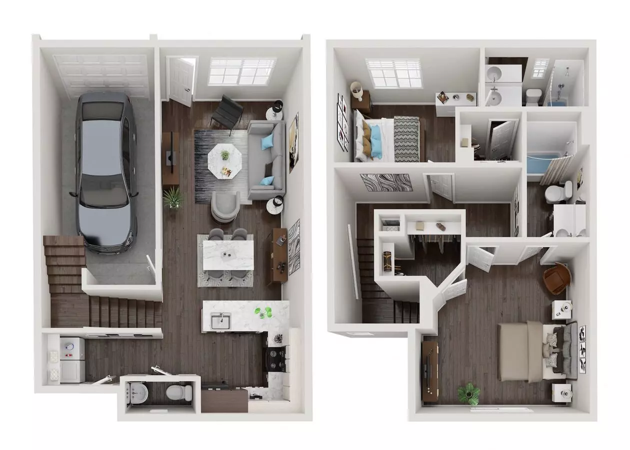 Two Bedroom Two Bathroom W/ Attached Garage 101 101 floor plan