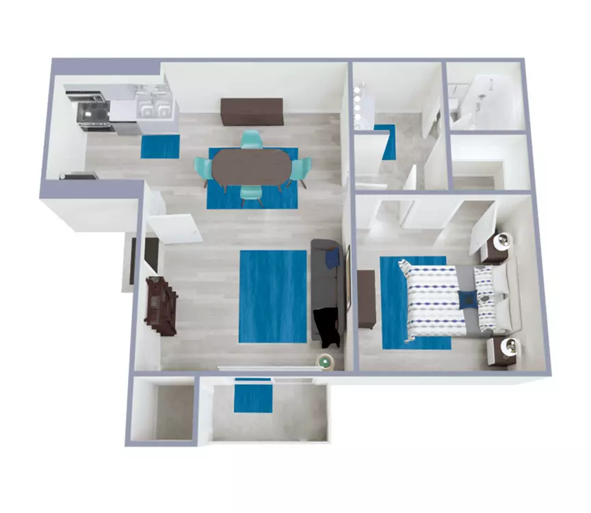1 Bed • 1 Bath 244 floor plan