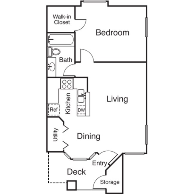1 Bed • 1 Bath 214 floor plan