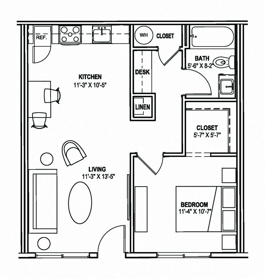 1 Bedroom 2315 floor plan