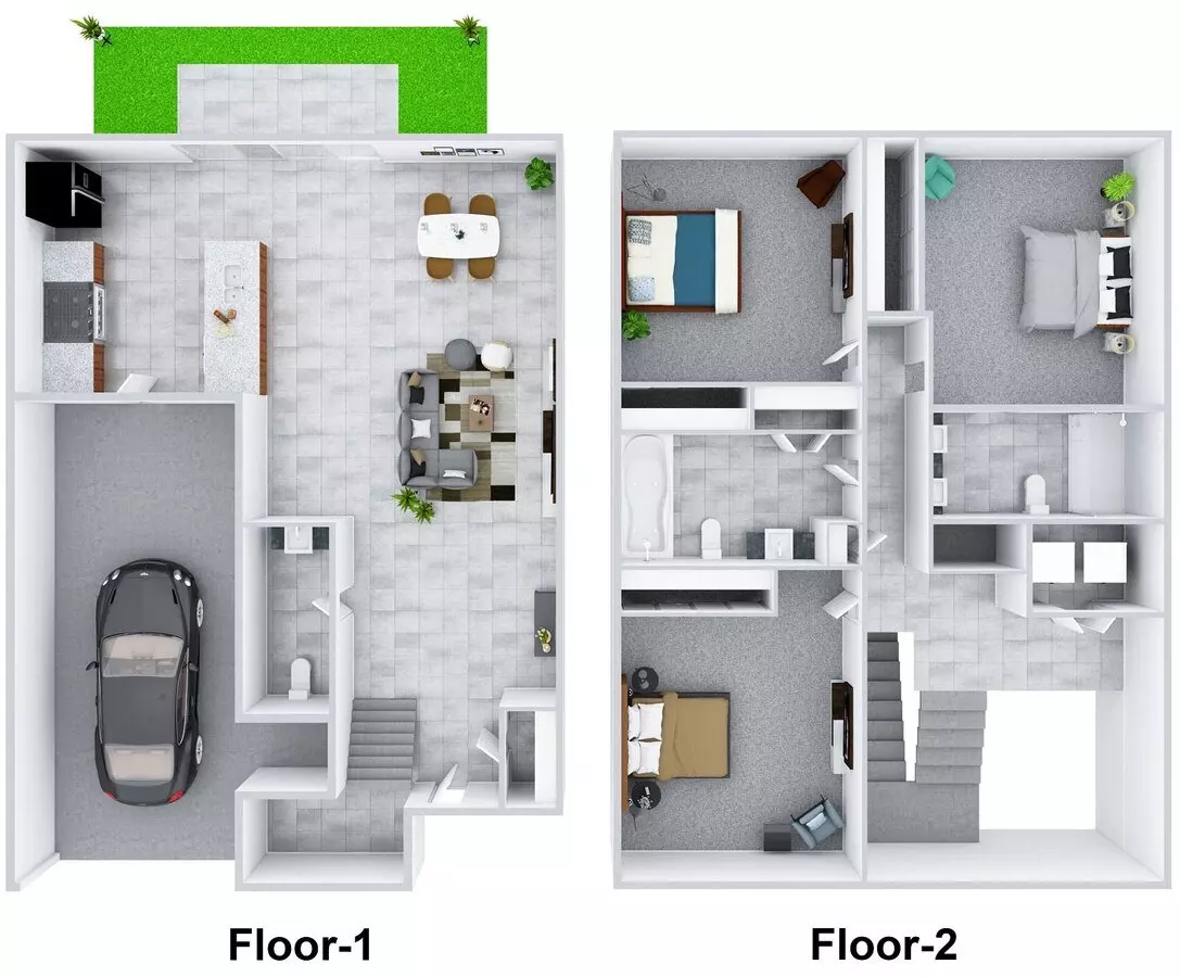 3 Beds • 2 Bath WAIT2 floor plan