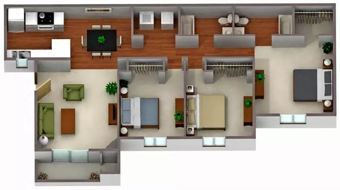 3x2 Casita Classic 1124 1124 floor plan