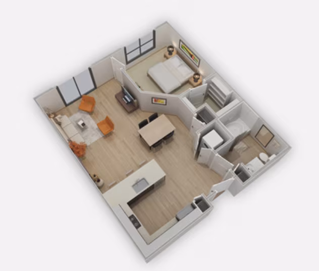 1 Bed • 1 Bath 275 floor plan
