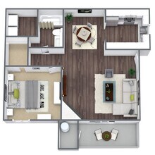 A1: 1 Bed 1 Bath 1L3096 1L3096 floor plan