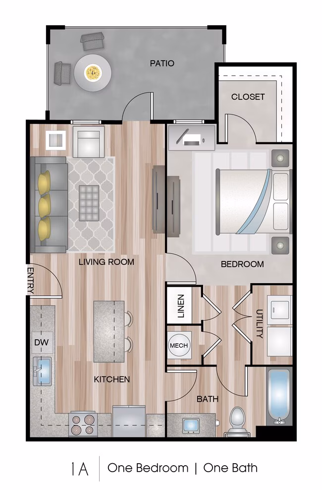 1B 1088 2019 floor plan