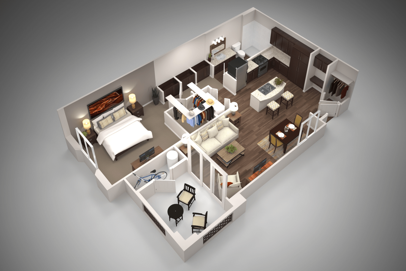 1B floor plan
