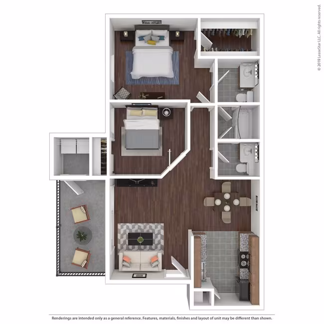 2 Beds • 2 Bath 2163 floor plan